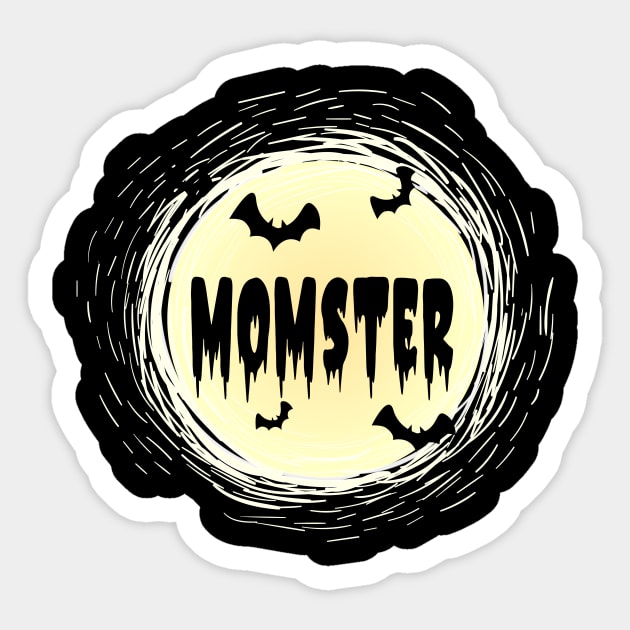 Momster Halloween Costume for a Mom or Momster Sticker by alpmedia